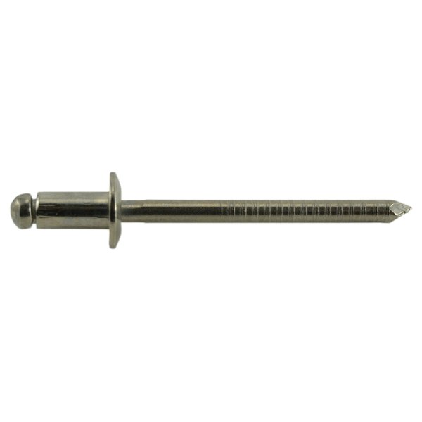 Midwest Fastener Blind Rivet, Dome Head, 5/32 in Dia., 1/8 in L, 18-8 Stainless Steel Body, 20 PK 36846